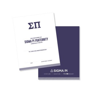 Sigma Pi Bid Cards